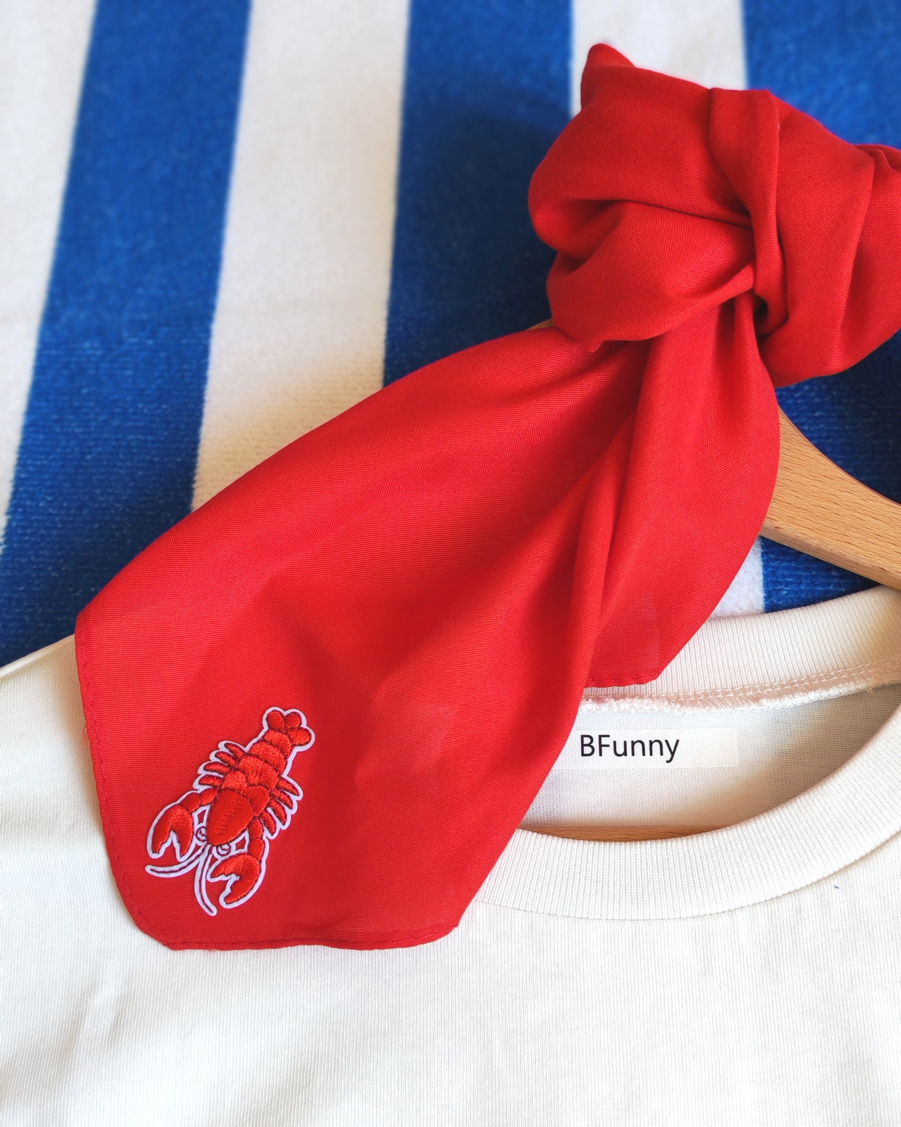 Ensemble T-shirt, sac, foulard HOMARD