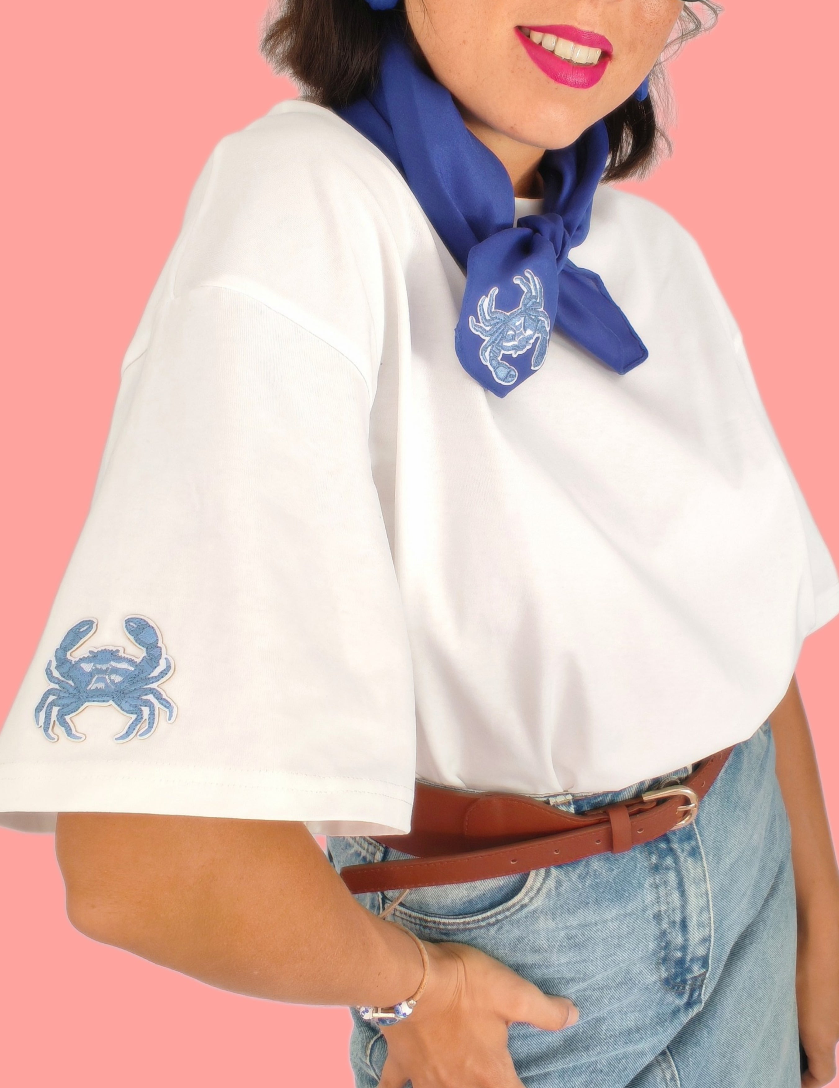 Ensemble T-shirt, sac, foulard CRABE