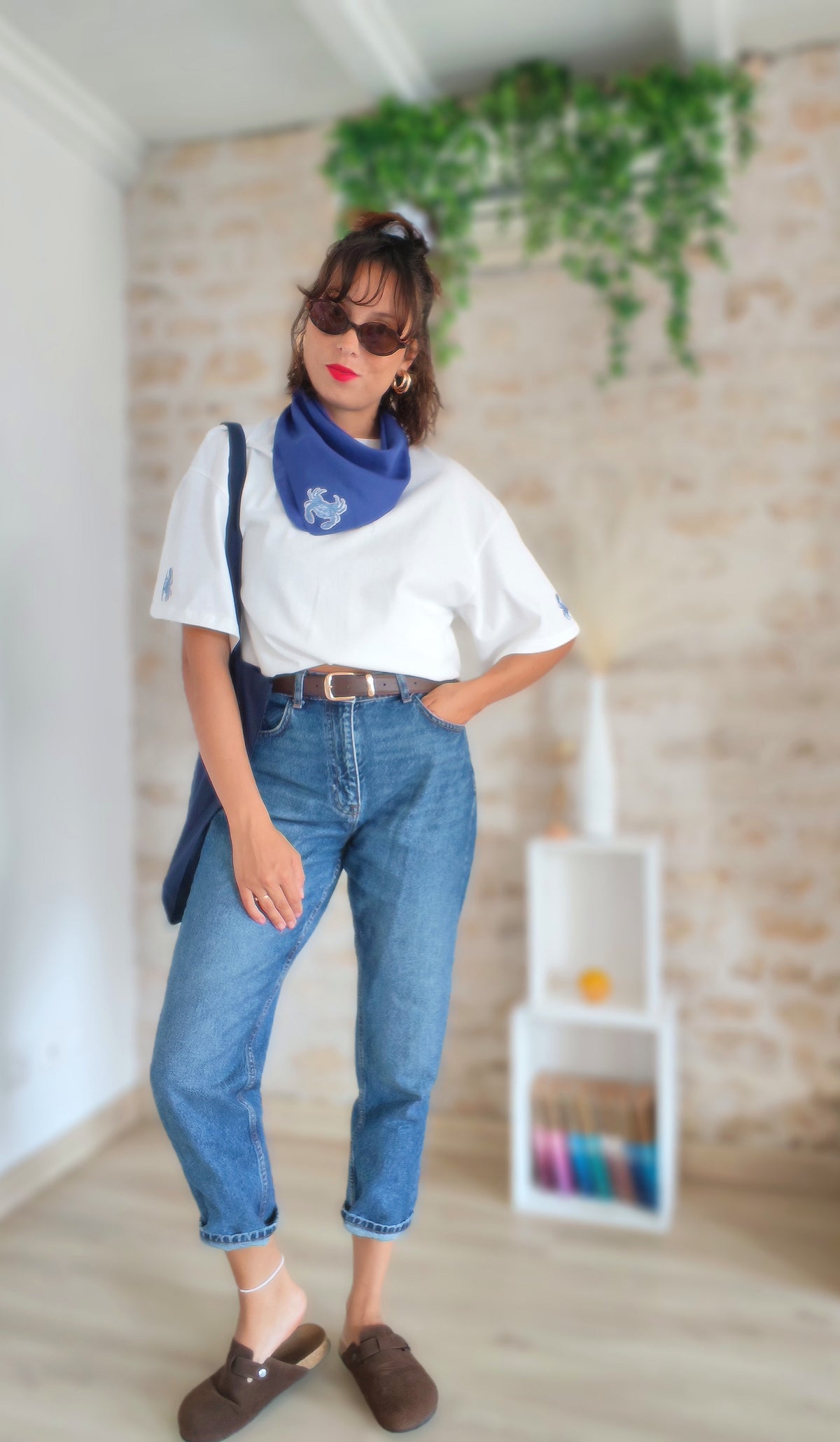 Ensemble T-shirt, sac, foulard CRABE